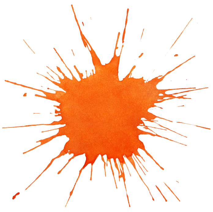 Orange Paint Splash Png